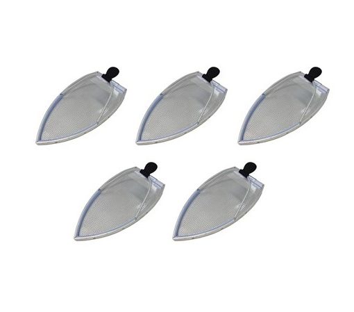 Kit com 5 sapatas antibrilho industriais de alumínio com teflon para Ferro Continental VPress VAP-20 e VAP-25