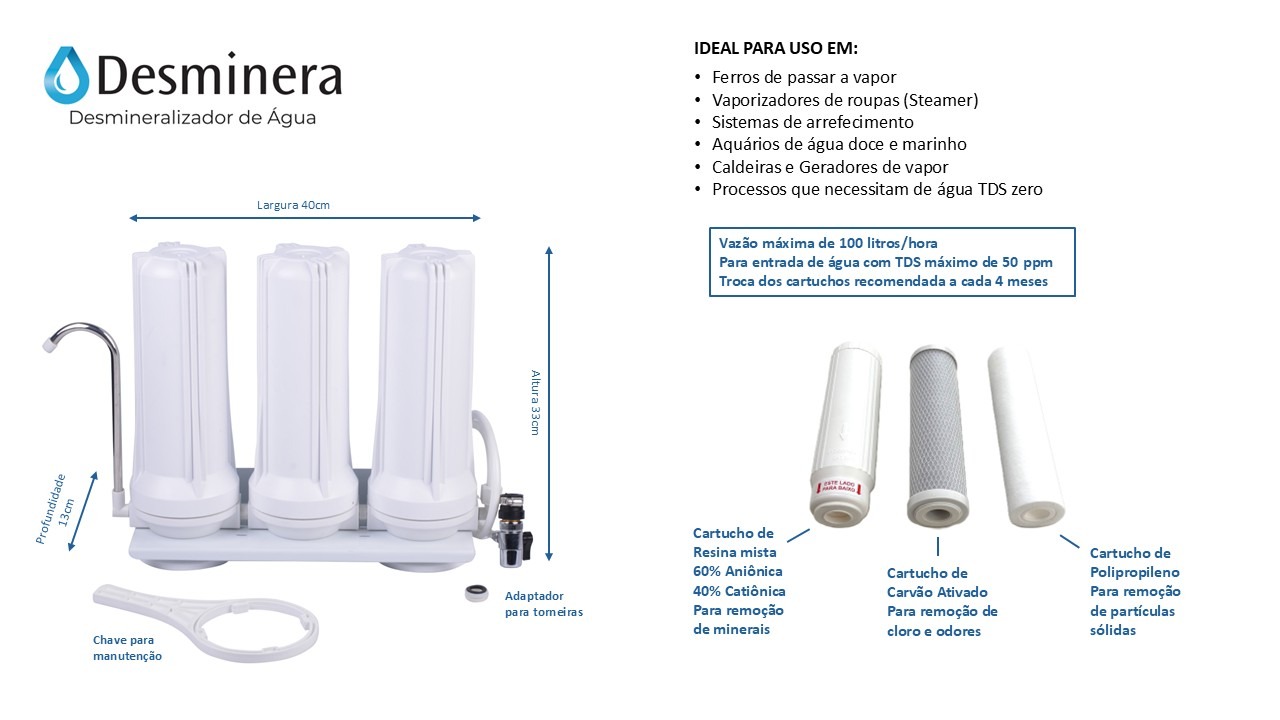 Filtro desmineralizador de água para Ferro a Vapor Industrial - Imagem 5